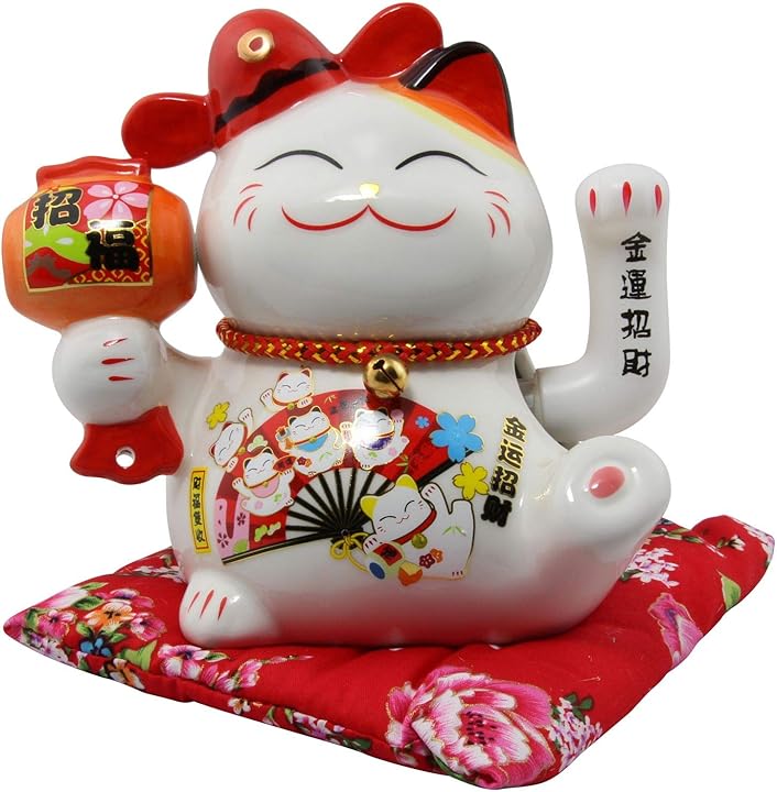 Freak scene gatto della fortuna in porcellana attrae ricchezza salute successo Ge2136
