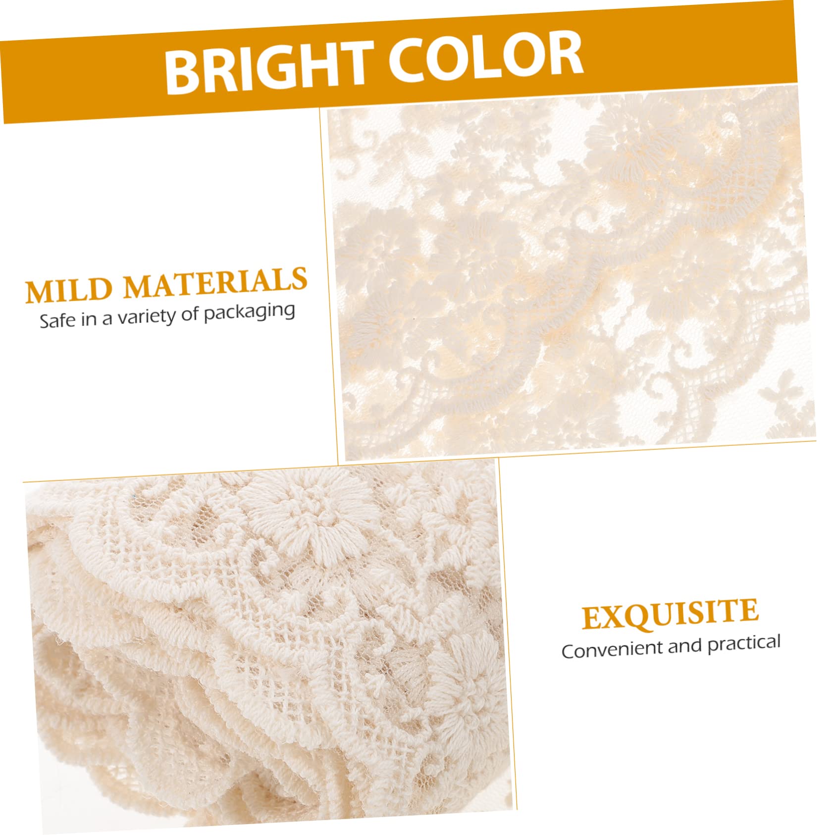 SHINEOFI 3rollos Encaje Decorativo Para Ropa y Manualidades Metros De Encaje Sin Elasticidad Para Vestidos De Boda y Proyectos