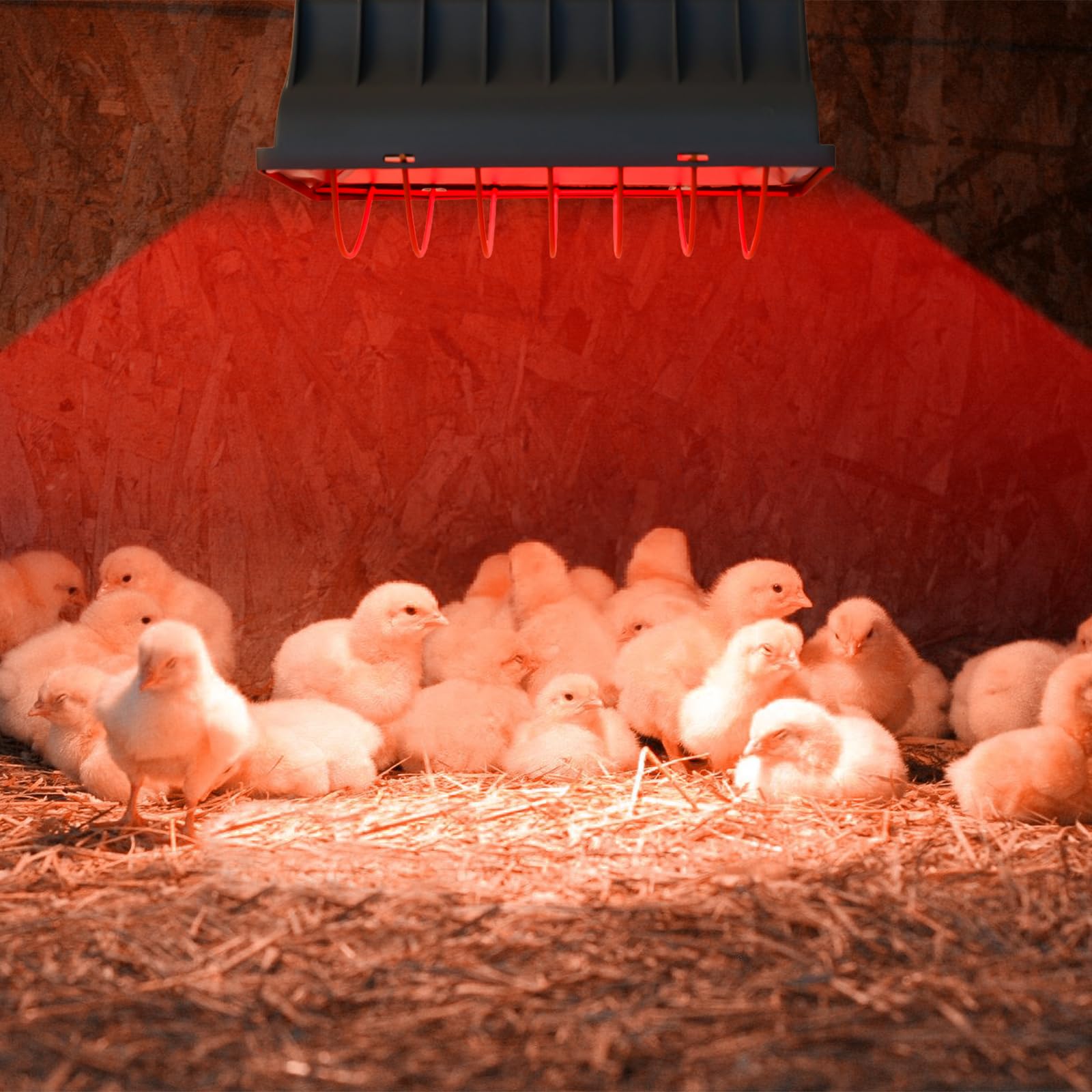 Lámpara de calor de 1,8 m, con enchufe de la UE, lámpara de luz roja con interruptor, lámpara de calor para animales, lámpara de infrarrojos para pollitos, lechones, cachorros, etc. (175 W)