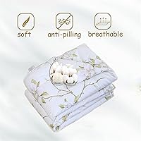 Vista 5 de FADFAY Juego de ropa de cama floral de rosetón, colcha de verano floral vintage 100% tela de algodón con sábanas para todas las estaciones