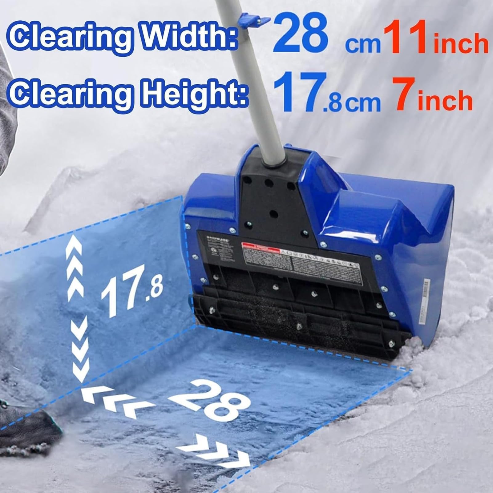 24 V Spazzaneve/Pala Elettrica Ricaricabile A Batteria, Portatile, Leggero, Spazzaneve Elettrico Leggero con Impugnatura Regolabile, Batteria da 4 Ah E Caricabatterie Rapido Inclusi