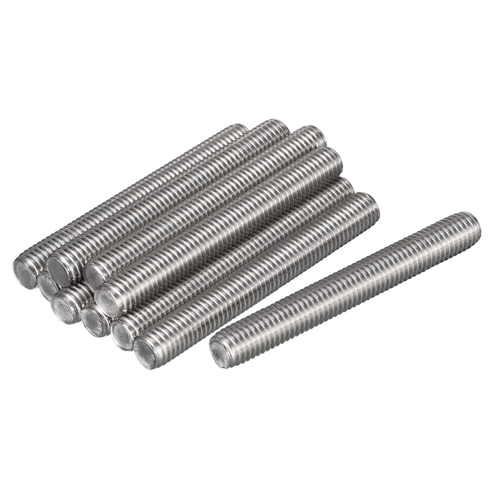 Varilla roscada M8 de acero inoxidable 304, longitud de 100 mm con rosca derecha, pack de 10 unidades 6