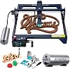 Atomstack A10 Pro Laser Engraving Machine 50 W 10 W Laser Power with Touch Screen 30 L/min Air Assist CNC Laser Engraver Offline Laser Cutter 410 x 400 mm Fixed Focus Engraving Machine for Wood Metal Glass