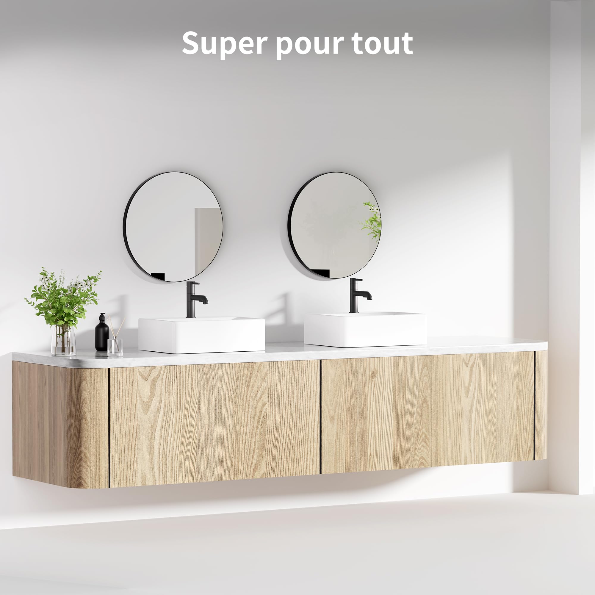 NUESTRA VIDA Vasque à Poser Rectangle en Céramique Blanc, Lavabo Salle de Bain Facile à Nettoyer, Lave Main pour Salle de Bains et WC (40x29,5x12 cm)