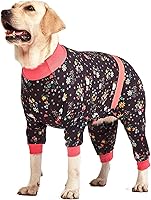 Vista 7 de LovinPet PJS - Overol para perro, para el cuidado de heridas/recuperación quirúrgica, camisa para aliviar la ansiedad, pijamas para perros, Verde