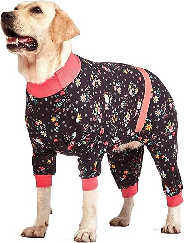 Miniatura 7 de LovinPet PJS - Overol para perro, para el cuidado de heridas/recuperación quirúrgica, camisa para aliviar la ansiedad, pijamas para perros, Verde