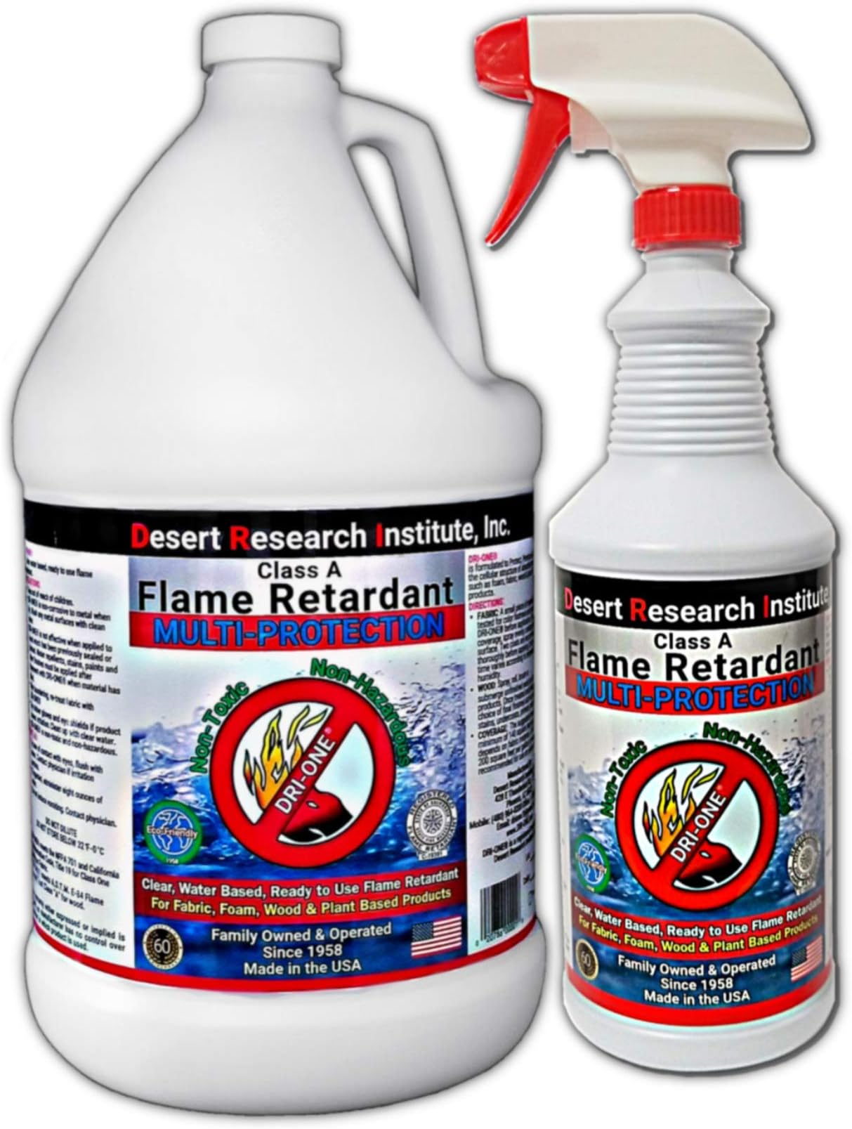 Fire Retardant Spray for Fabric, Wood & More - Class A -Eco Safe - NFPA 701- ASTM E84