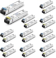 Vista 12 de 1 par de transceptores 10G SFP+ Bidi, módulo monomodo SFP LC de 10 GB, mini gbic bidireccional para Cisco SFP-10G-BXD-I (1330nm-TX/1270nm-RX)