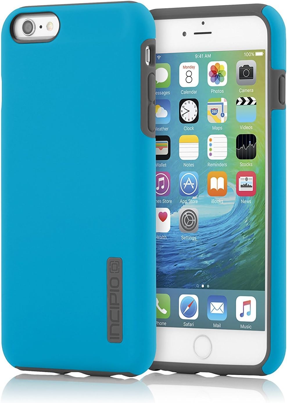 Incipio DualPro Hard Shell Case for iPhone 6 Plus - Cyan/Charcoal,IPH-1195-CYNGRY
