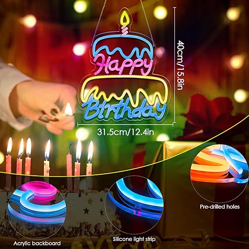 Miniatura 21 de Letrero de neón Sunset Seabird para decoración de pared, letrero de onda de neón con luz LED, letreros LED para pared de dormitorio, letreros de