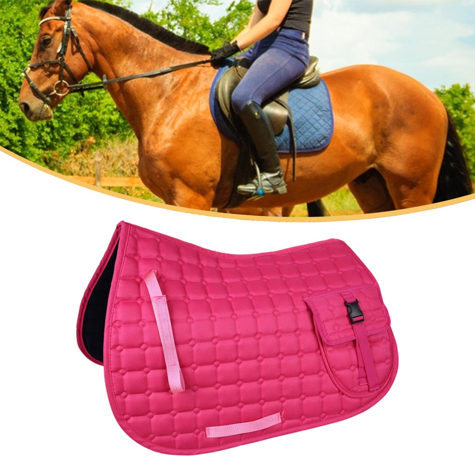 Pad de Sillín para Caballo con Bolsillo Lateral Material Ligero Y Cómodo Antideslizante Amortiguador para Jinetes Y Caballos Adecuado
