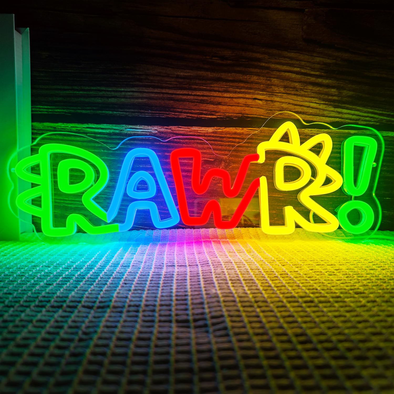 Dinosaur Neon Sign Dimmable Dinosaur Neon Light Sign for Wall Decor Led Sign Neon Light Up Sign for Christmas Party Bedroom Livingroom Holiday Gifts