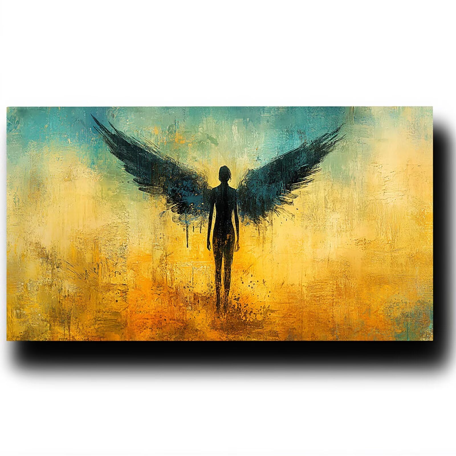 Pintar por Numeros Adultos Ángel, Pintar por Numeros Niños Kit Manualidades Adultos Abstracto Cuadros para Pintar por Numeros Pintura Acrílico, Cuadros Decoracion Salon Modernos 80X160cm 7w-M-E