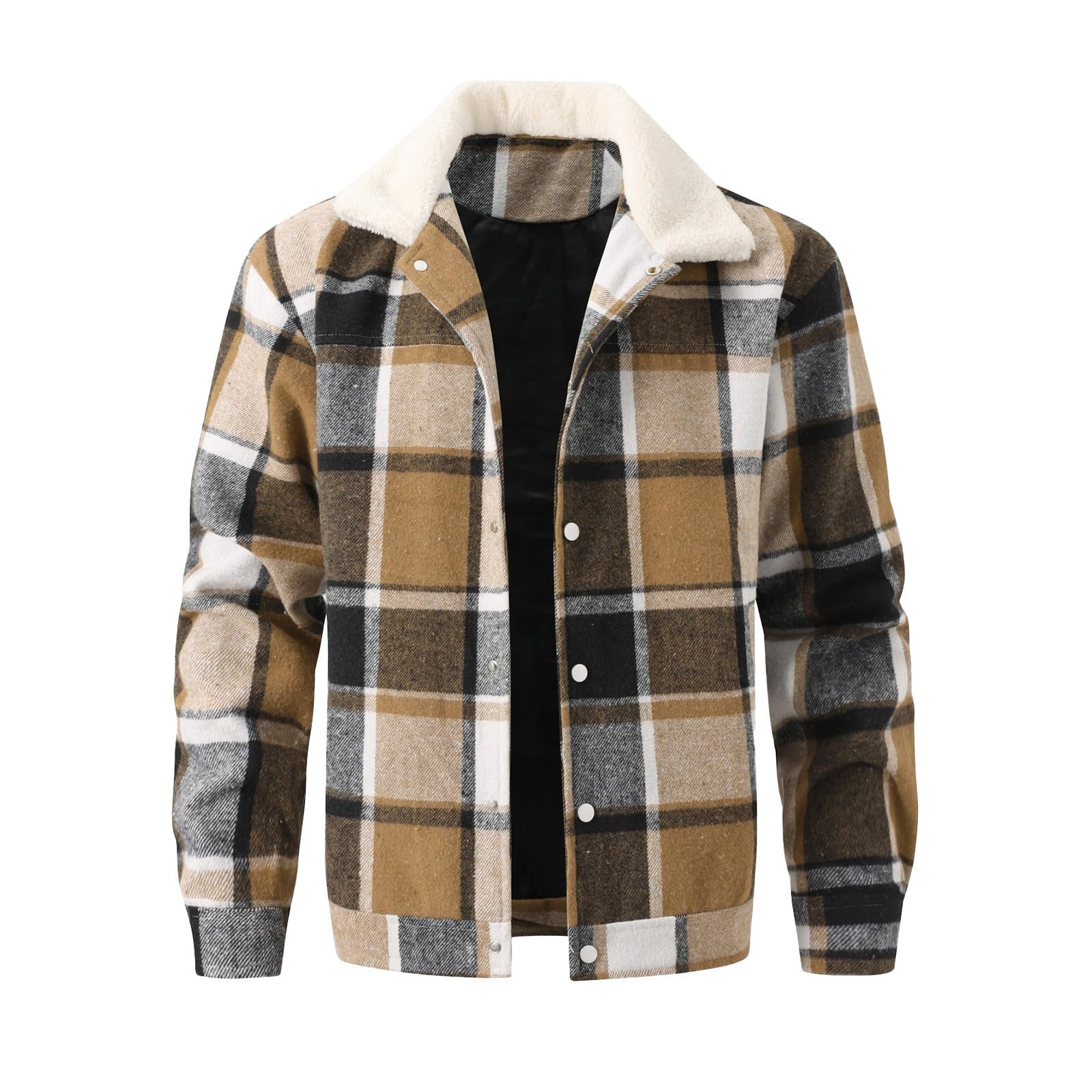 Chemise en flanelle à carreaux à manches longues pour homme