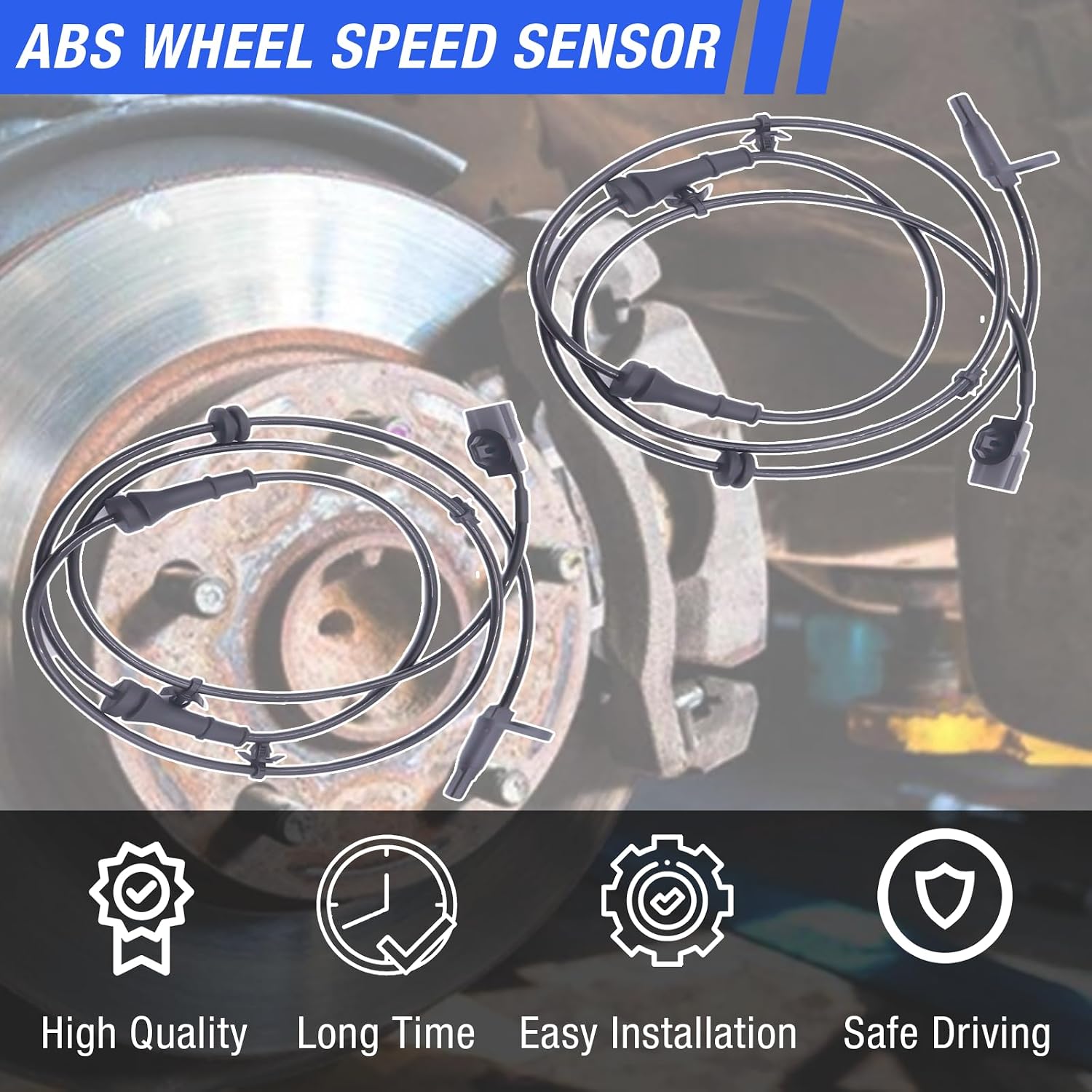 ABS Wheel Speed Sensor Front Left Right Passenger Driver Compatible with 2013 2014 2015 2016 2017 2018 2019 Nissan Sentra ABS Sensor # 479103DA0A ALS2551 (2pcs)