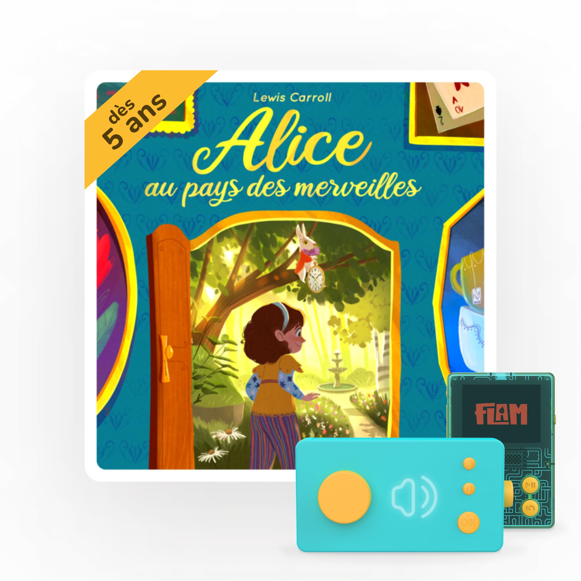 Lunii - Alice au Pays des Merveilles - Livre Audio interactif en français - durée 1h34 - dès 5 Ans à écouter sur Ma Fabrique à Histoires ou FLAM