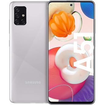 Samsung Galaxy A51 128GB Smartphone 4G Mobile Phone without Contract, 4 Cameras 48/12/5/5 MP, Selfie Camera 32 MP, 6.5 Inch S