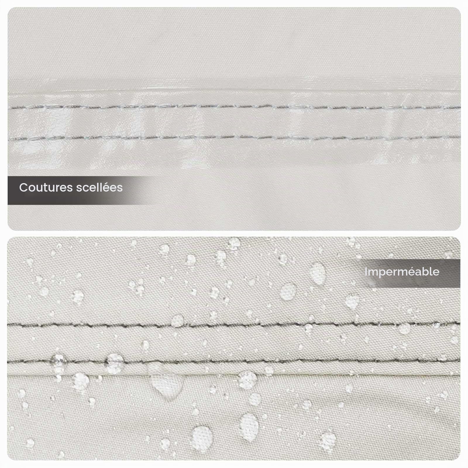 vidaXL Dôme de Piscine Gris et Orange 472 x 460 x 229 cm, Jardin et terrasse, dôme Moderne extérieur, auvent Anti-UV, Couverture de Piscine Pliable, Protection pour l'été