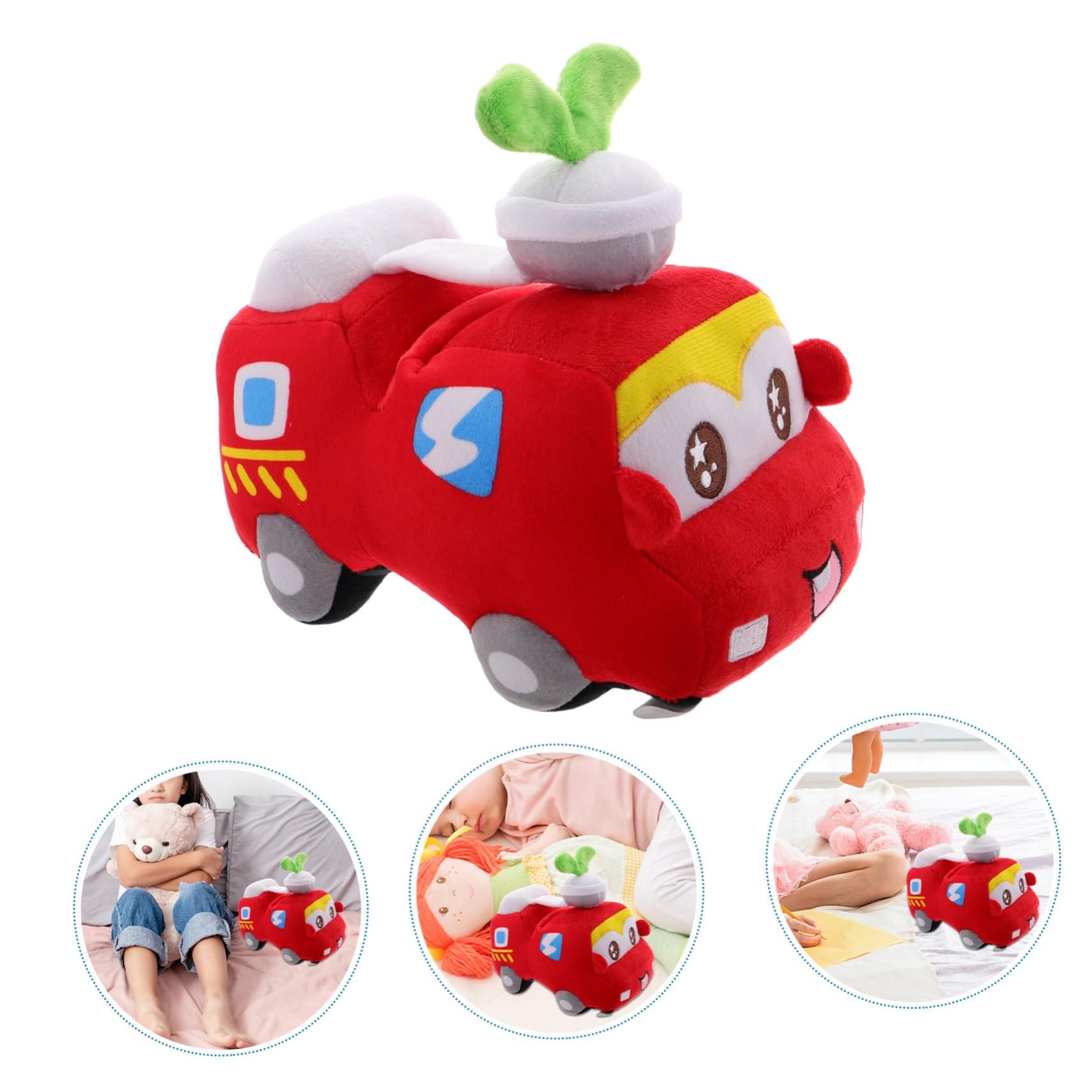 Camión de Bomberos de Peluche Rojo Relleno de PP Algodón