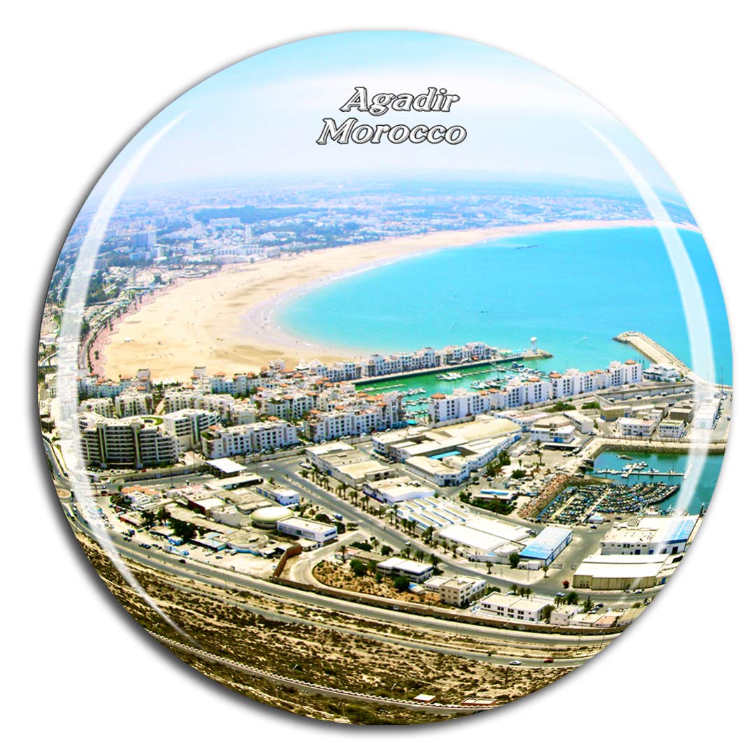 Weekino Morocco Agadir Fridge Magnet 3D Crystal Glass Tourist City Travel Souvenir Collection Gift Strong Refrigerator Sticker