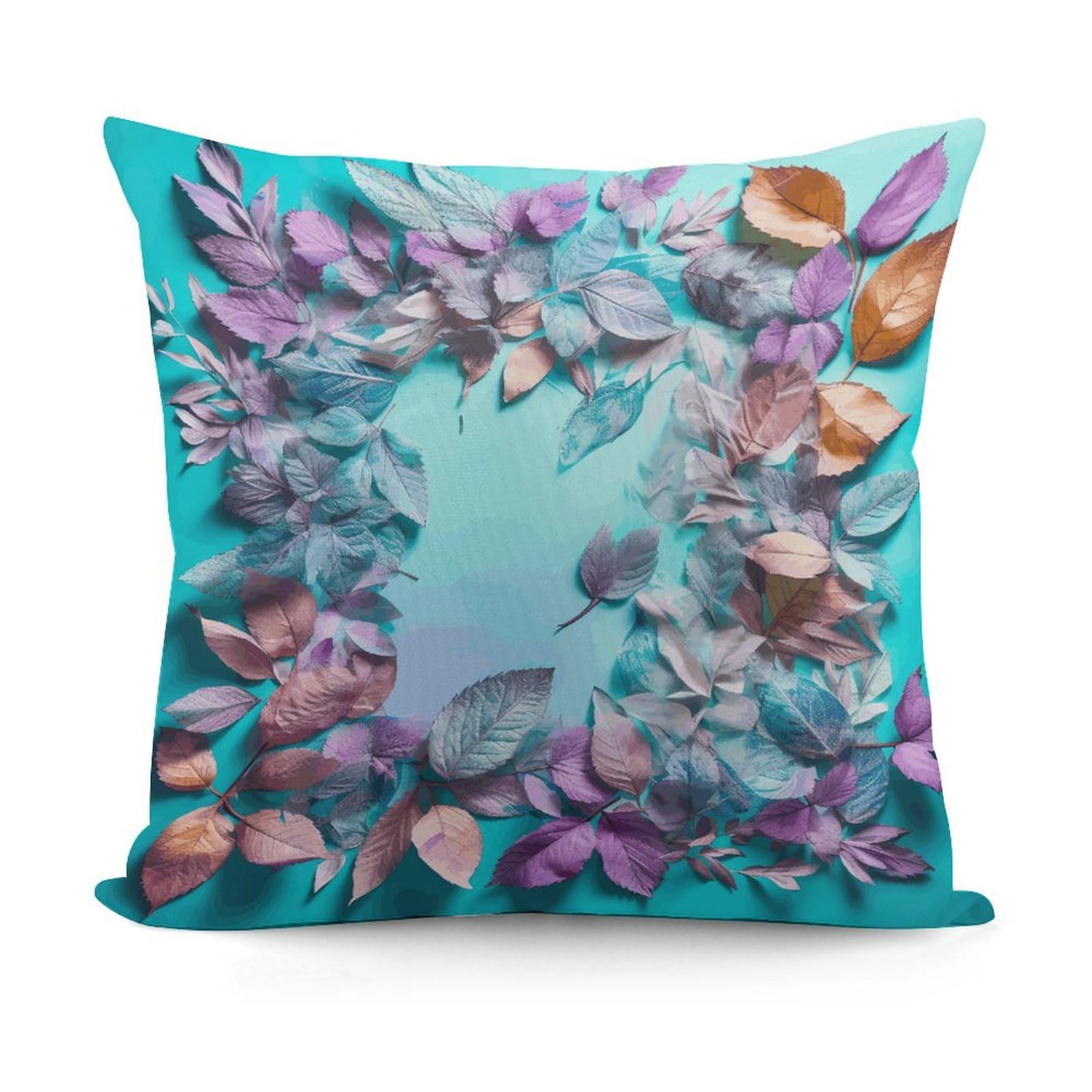 VstaDank Leaves Throw Pillow Cover Soft Square Cushion Cover Art Artwork Pillow Covers Mordern Couch Pillow Covers Decorative Cushion Case for Chair Couch Bedroom Living Room
