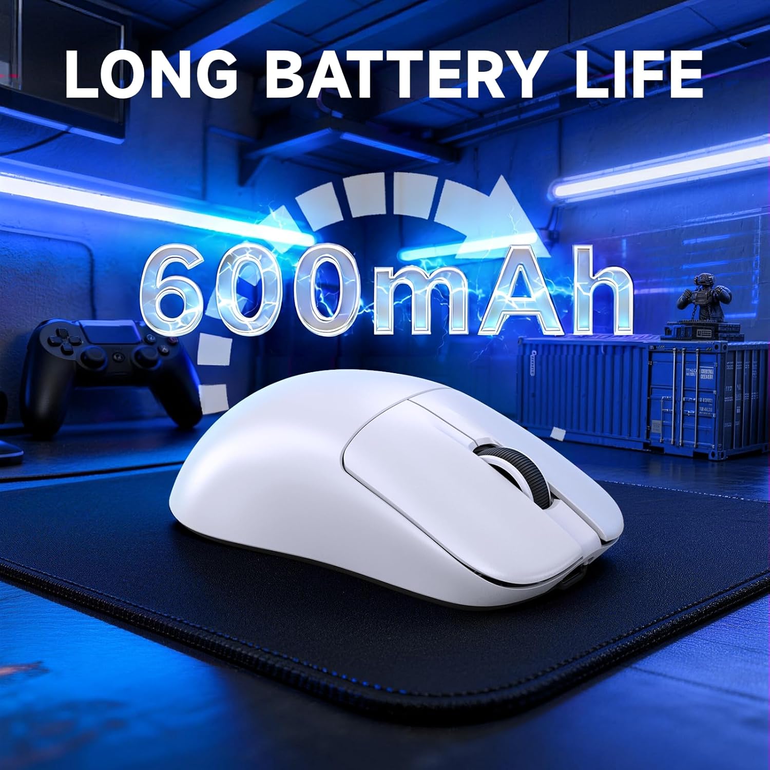 ZIYOU LANG×Magic-Refiner AJ199 Lightweight Wireless Gaming Mouse,Tri-Mode(2.4G/Wired/BT),24K DPI,PAW3311 Optical Sensor,1000Hz Polling Rate,600mAh,49g Ergonomic Mice for Mid-Large Hands-White
