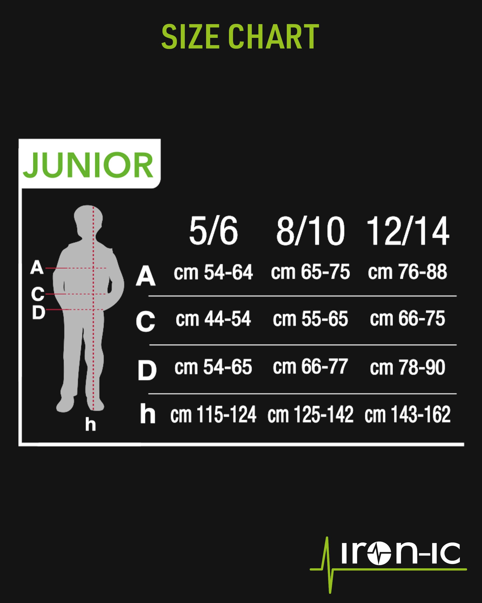 Iron-Ic - Leggings Tecnici 3/4 Junior I-Protect Seamless Cut Resistant per Sport Outdoor in Climi Freddi con Fitting Slim Compression - Art. 600814