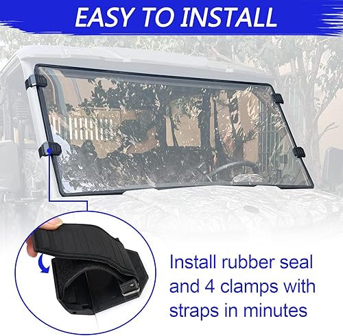 Miniatura 8 de StarknightMT Parabrisas UFORCE 1000 resistente a los arañazos  Parabrisas UFORCE compatible con CFMOTO UFORCE 10001000 XL 2019-2025, resistente