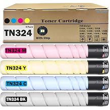 SkyPrint TN324 TN512 TN514 Toner Cartridge Compatible for Konica Minolta TN514K TN514C TN514M TN514Y Bizhub C258 C308 C368 C454 C454e C458 C554 C554e C558 C658 Printer TN514 Black Cyan Magenta Yellow