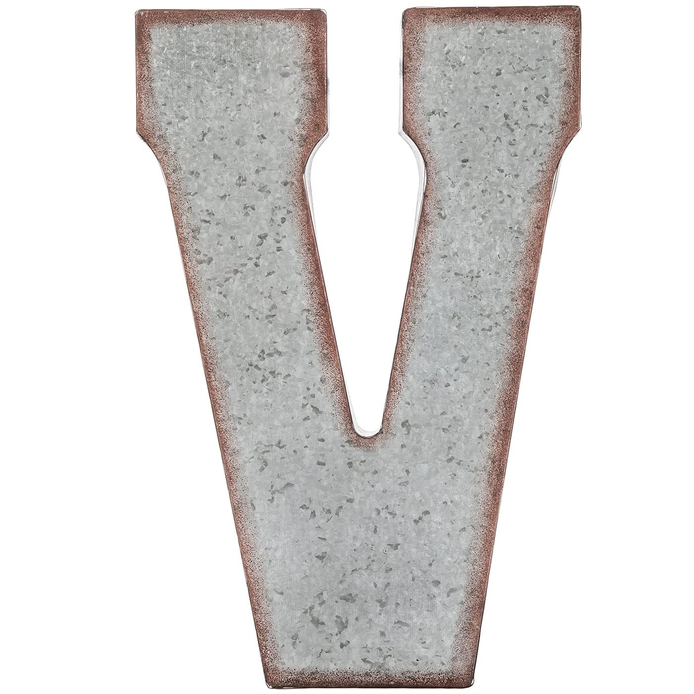 Hobby Lobby Home Décor X-Large Galvanized Rustic Industrial Metal Letter Wall Hanging Table Decor - V