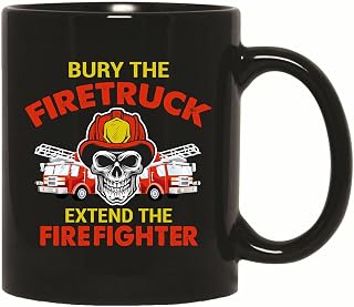 Firefighter Gift for Expressing Fireman Humor Firetruck Design 11oz 15oz Black Coffee Mug