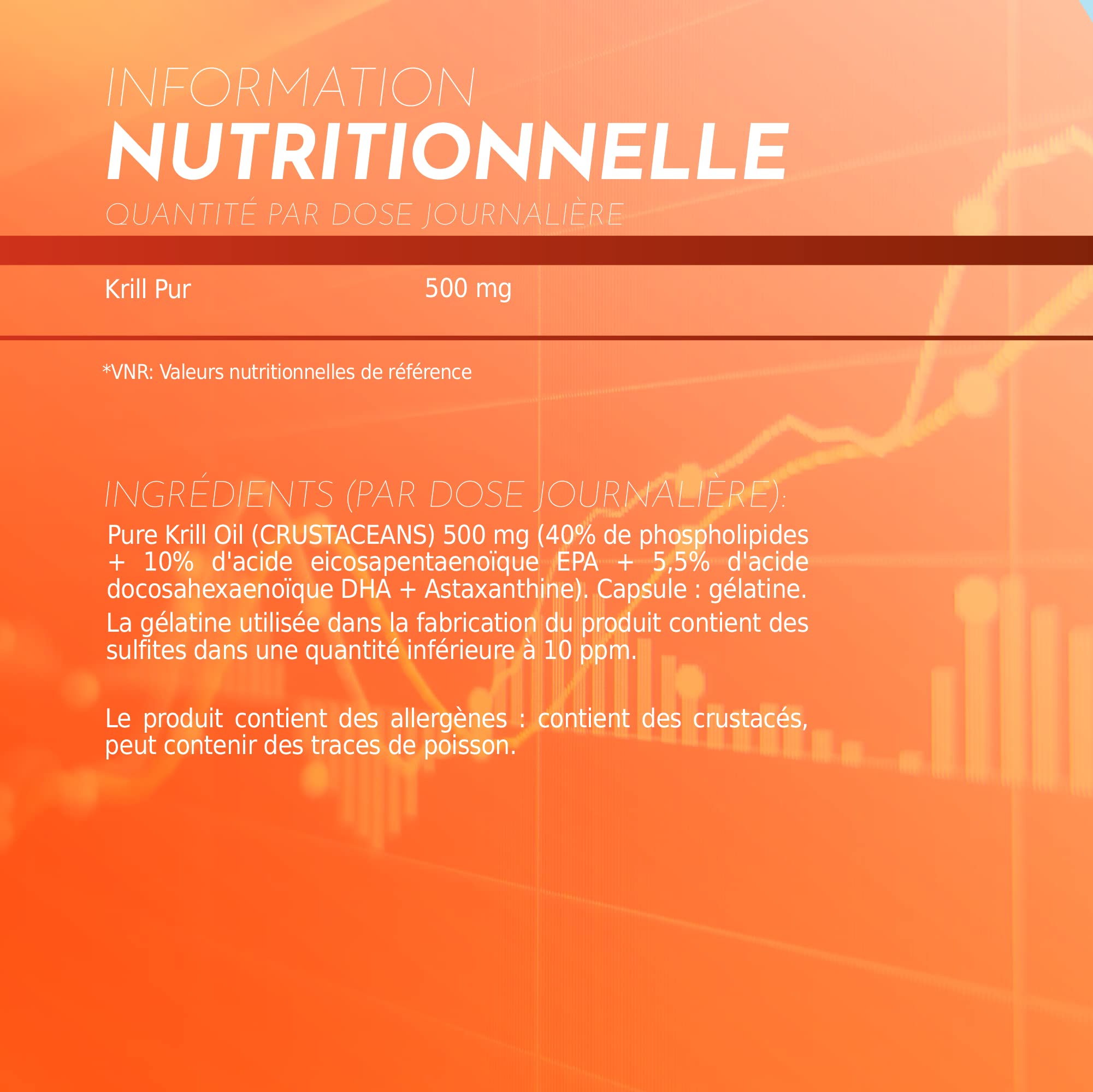 Huile de krill Pure unique + EPA/DHA + Astaxanthine bio-assimilée | Régule les niveaux de cholestérol et de triglycérides | Action cardio-protectrice, antioxydante et anti-inflammatoire | 60 gélules.