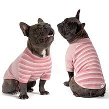 KYEESE 2Pack Waffle Dog Shirt for Small Dog with Sleeve Striped Dog Sweater | Turtleneck, Cozy Warmth. Lightweight & Breathable, Gentle on Sensitive Skin, Free to Move, Comfortable Daily Wear