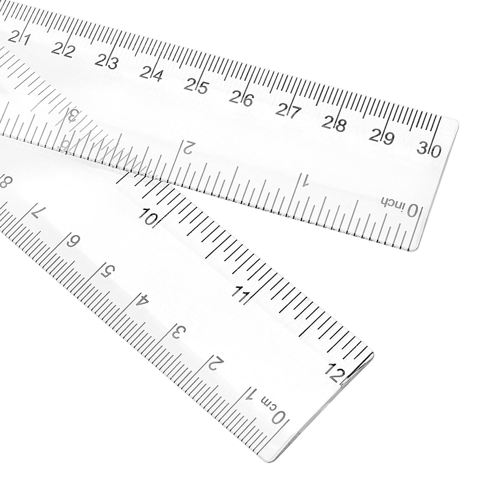 TAICHEUT 72 PCS 30cm/12 Inch Clear Plastic Rulers Bulk, Transparent Straight Rulers for Drawing Design, Measurement - Image 3