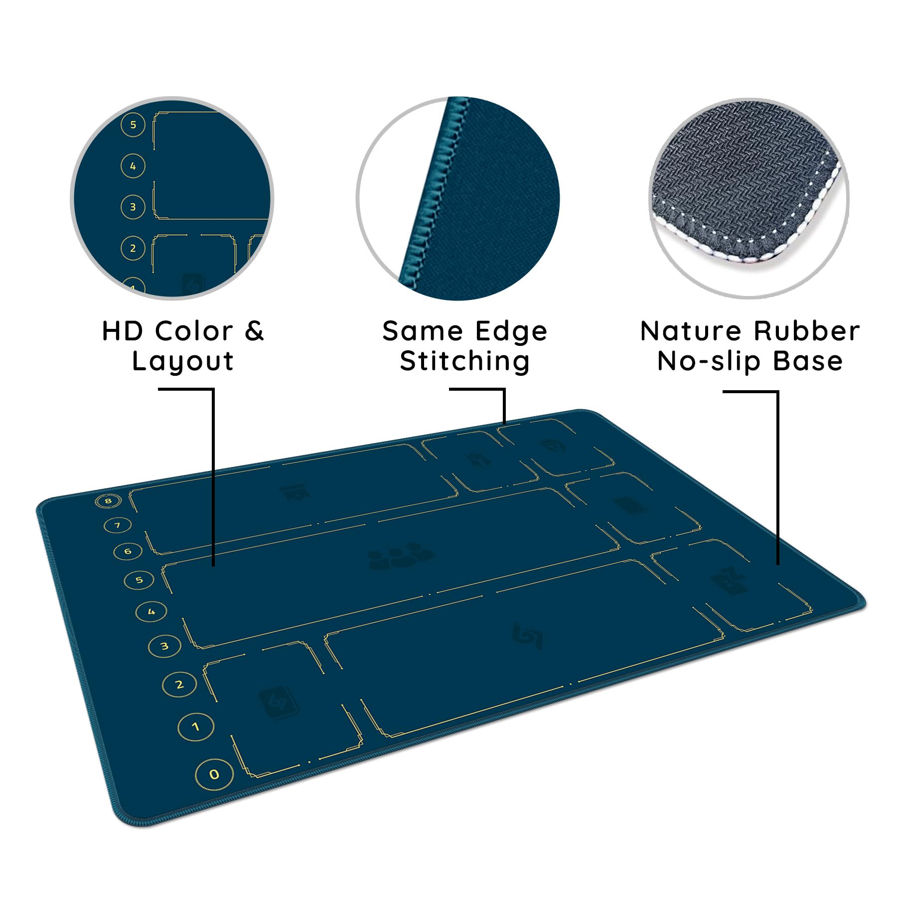 Riftbound Playmat with Zones – 24x14 Inch TCG Card Game Mat for