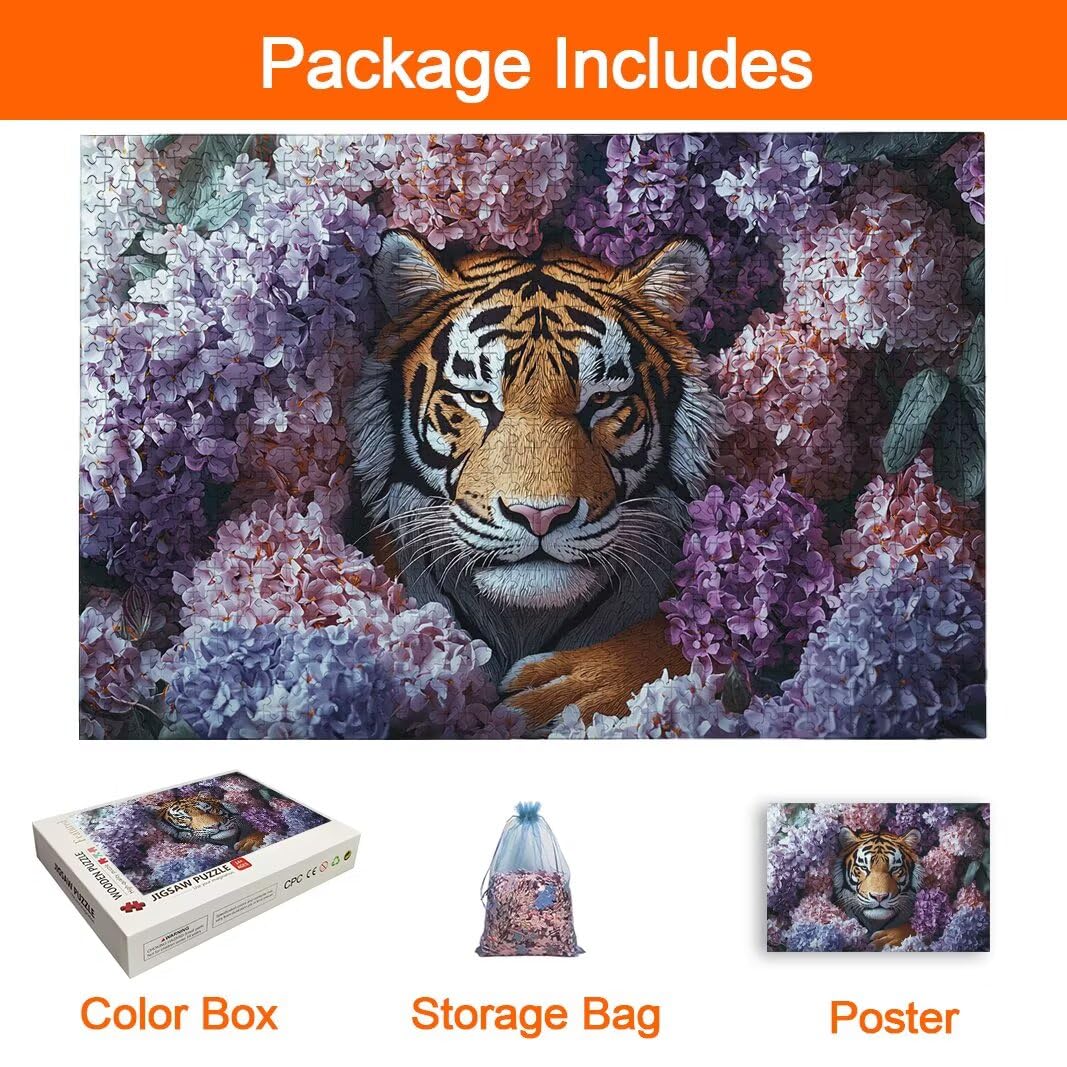 Puzzle 2000 Pezzi, Puzzle Tigre, Misura: 100x71cm, Regalo Donna/Uomo -8773