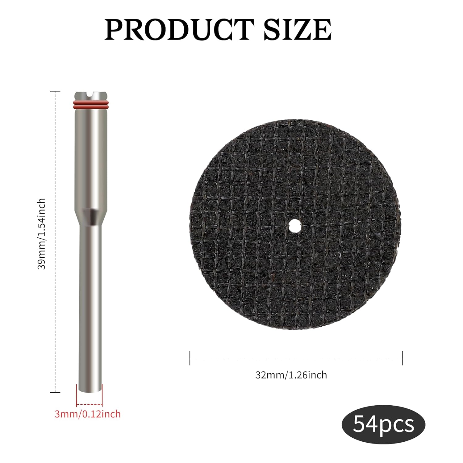 Generic 50Pcs Fiberglass Cutting Discs, 1-1/4'' Reinforced Fiberglass Cut Off Wheels, Compatible with Angle Grinder, Die Grinder, Rotary Tools, Black