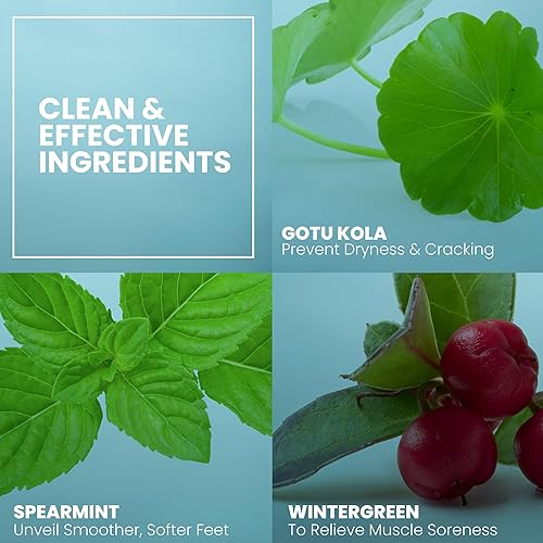 Miniatura 7 de Eva Naturals Crema de pies de árbol de té - Loción para pies con menta, mentol y menta verde - Tratamiento calmante para pies para talones y pies