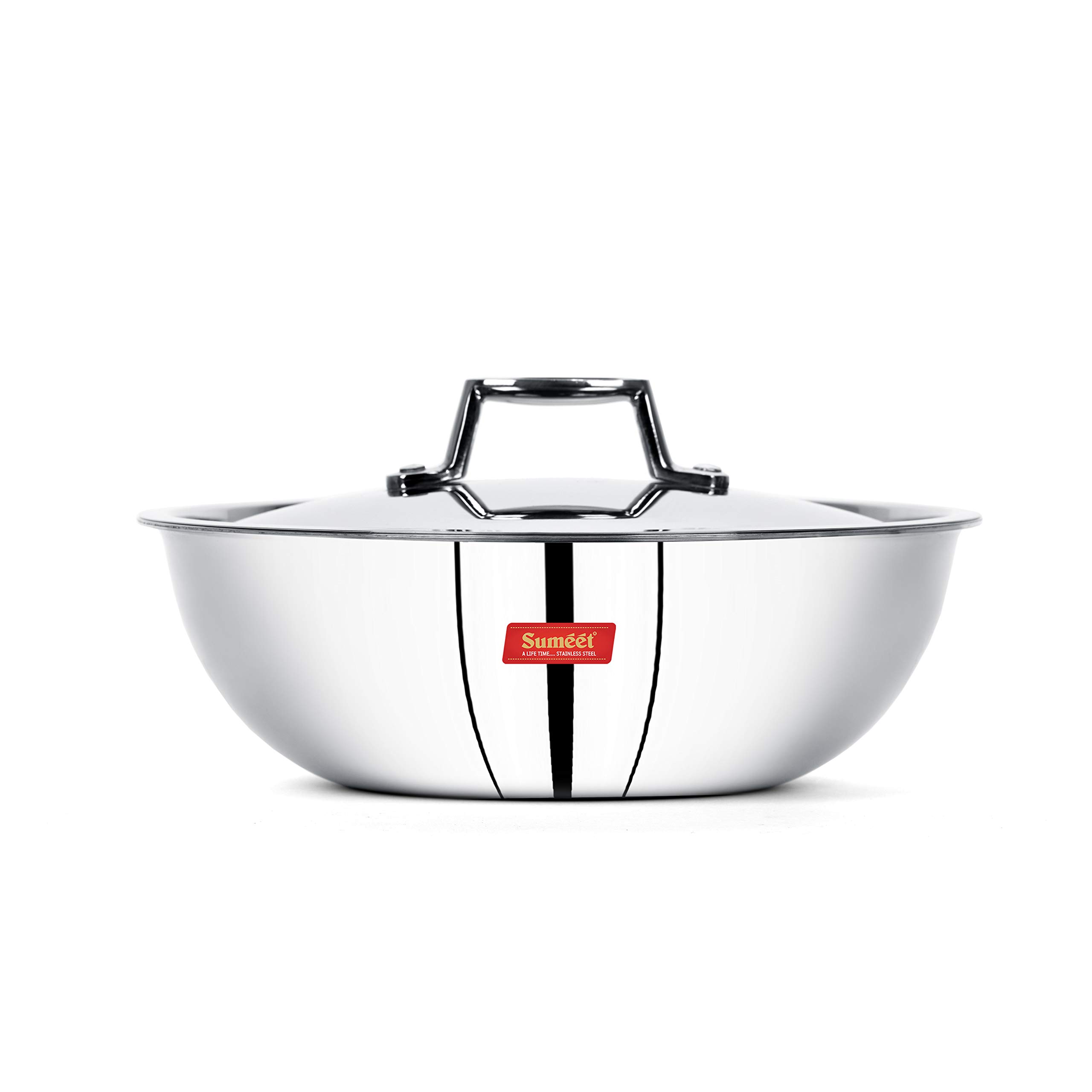 Sumeet Cook Smart TriPly SAS (Steel-Aluminium-Steel - 3 Layers) Tasra with Lid - 3.25Ltr - 26Cm (B083FZ5R99) Amazon Price History, Amazon Price Tracker