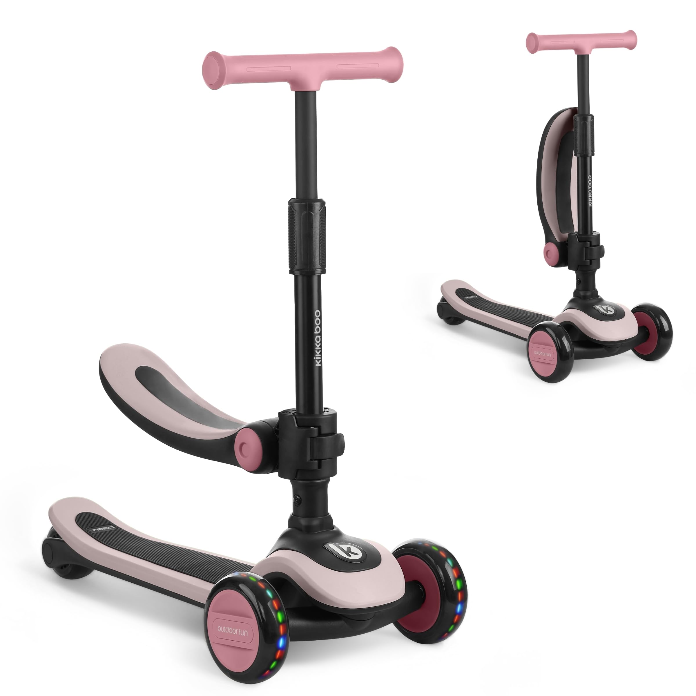 Kikkaboo Scooter niños 2-en-1 Treo Balance bicicleta asiento infantil plegable ajustable