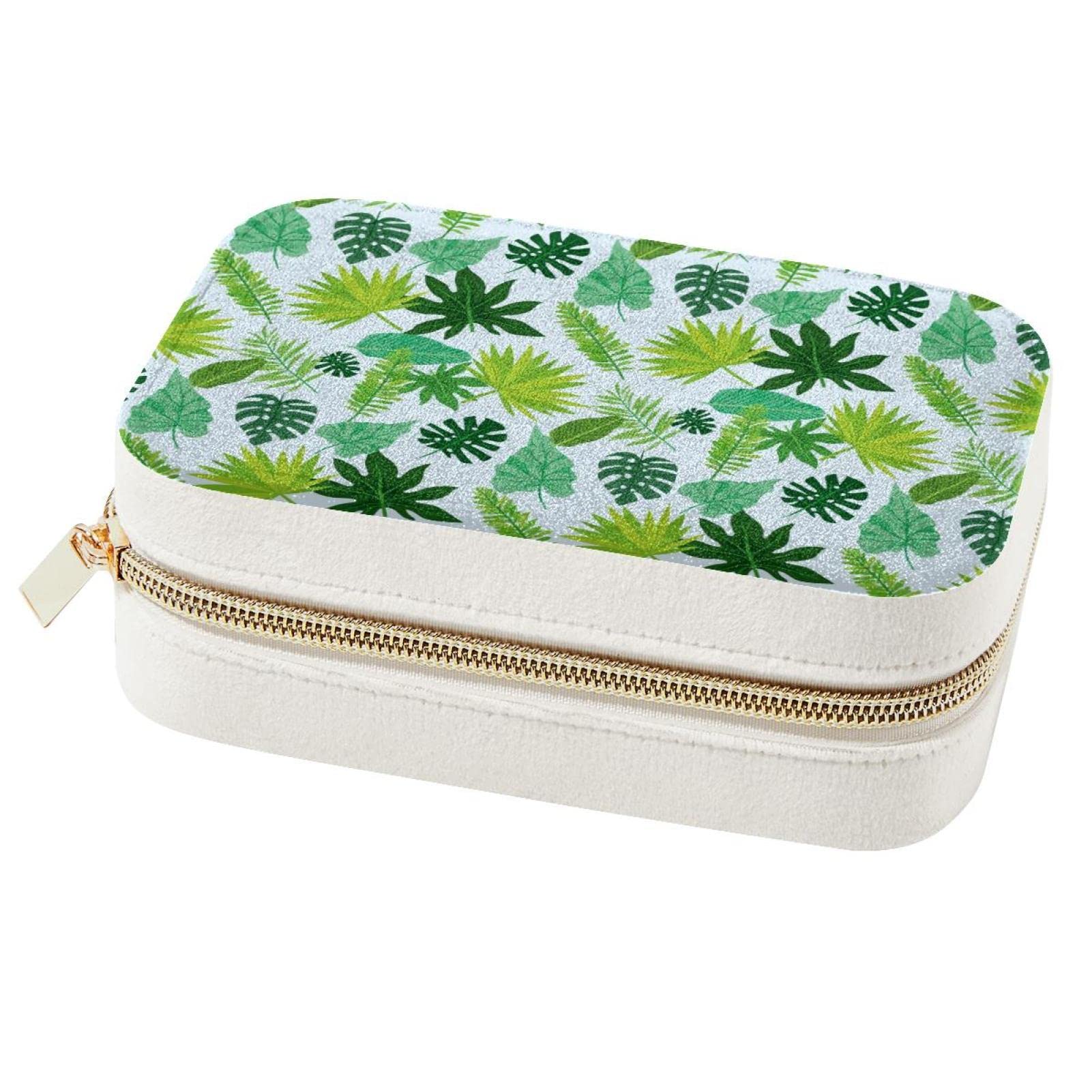 Organiseur de bijoux de voyage vert exotique pour femme