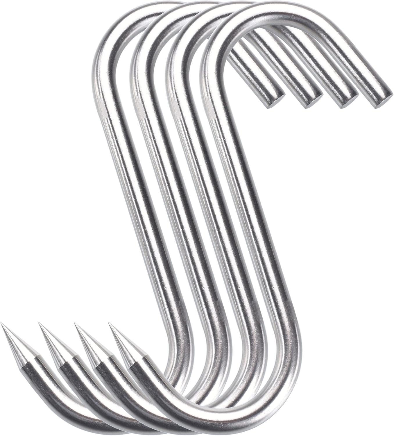 HONSHEN 12mm Heavy Duty Meat Hooks,8 inch SHooks Stainless