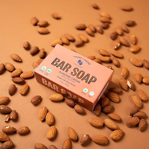 Miniatura 2 de Hand in Hand Jabón en barra, limpiador nutritivo para todo tipo de piel, mantecas orgánicas de karité y cacao, 5 onzas, sin fragancia, paquete de 4