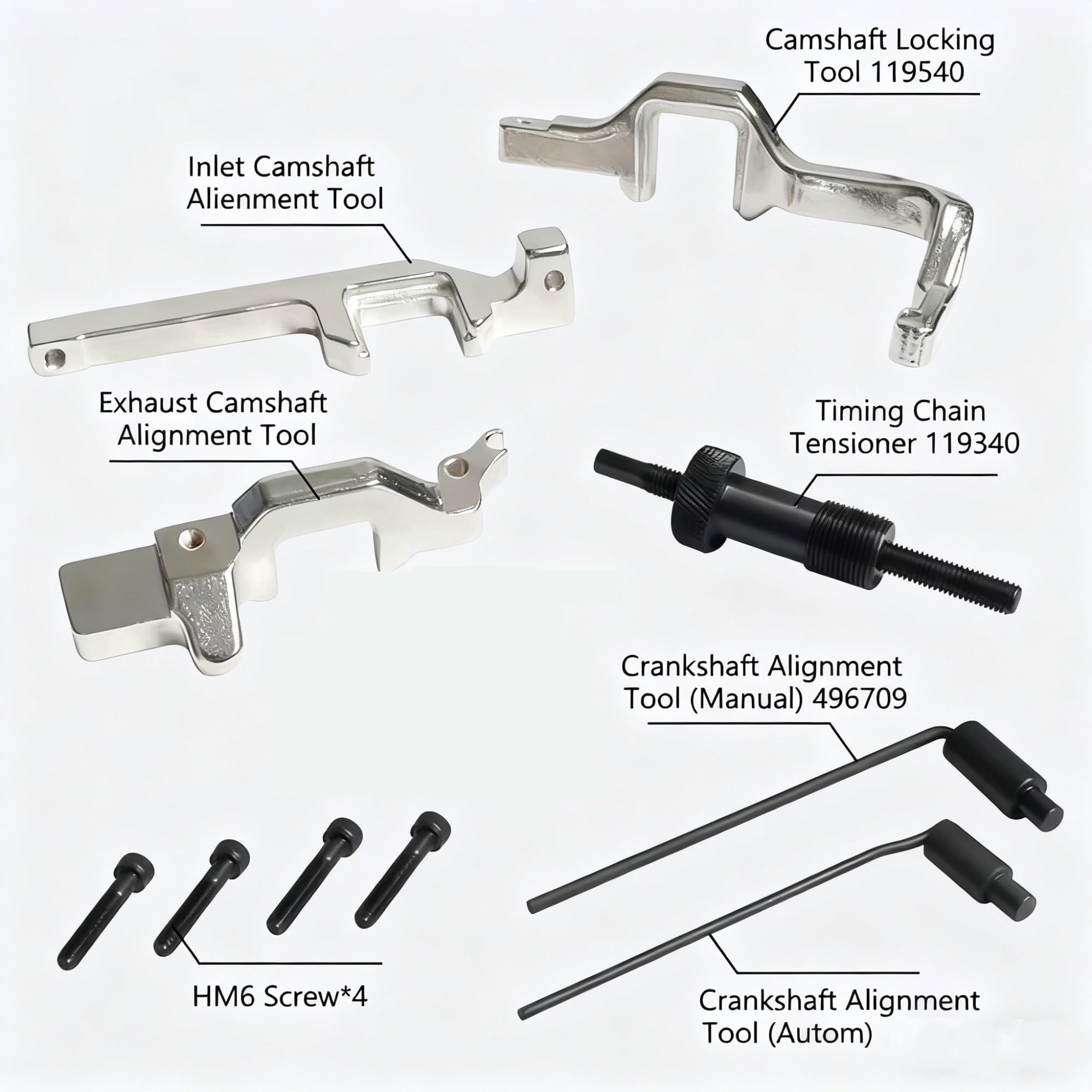 Strumento messa fase del motore Compatibile Con Peugeot Per 207 Per 2006-2010 N12 N14 1.4L 1.6L Kit Di Strumenti Per L'allineamento Della Fasatura Dell'albero Camme Del Motore