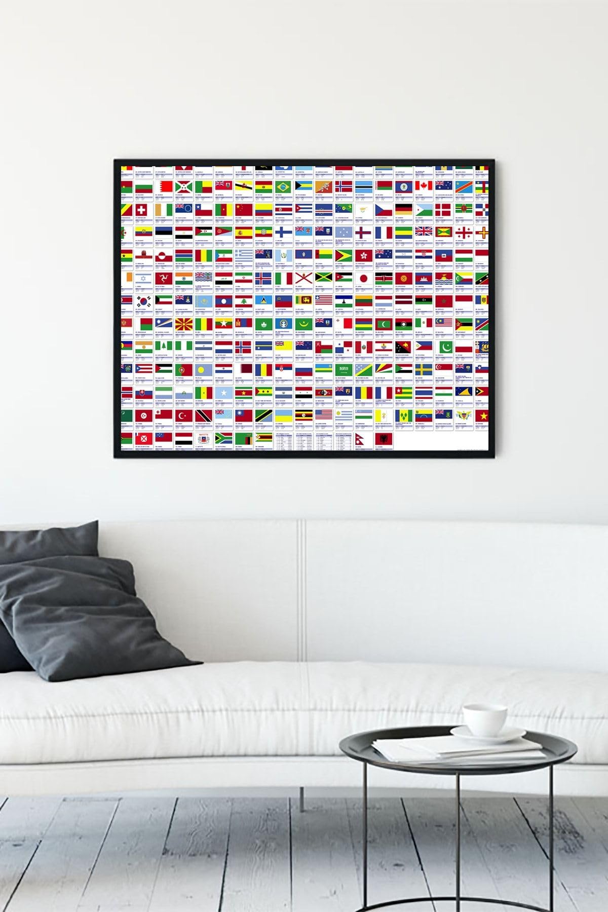 Postermanya (pster13748) Ülke Bayrakları Eğitim Çerçeveli Tablo (40x50cm)