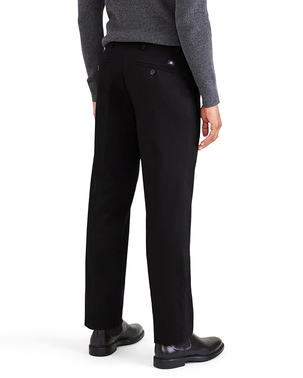 Dockers® Men's Signature Khaki Classic Fit Iron Free with Stain Defender® Pants - Pleated (Regular and Big & Tall), Beautiful Black, 44W x 34L by DOCKERS - Used condition - Image 2