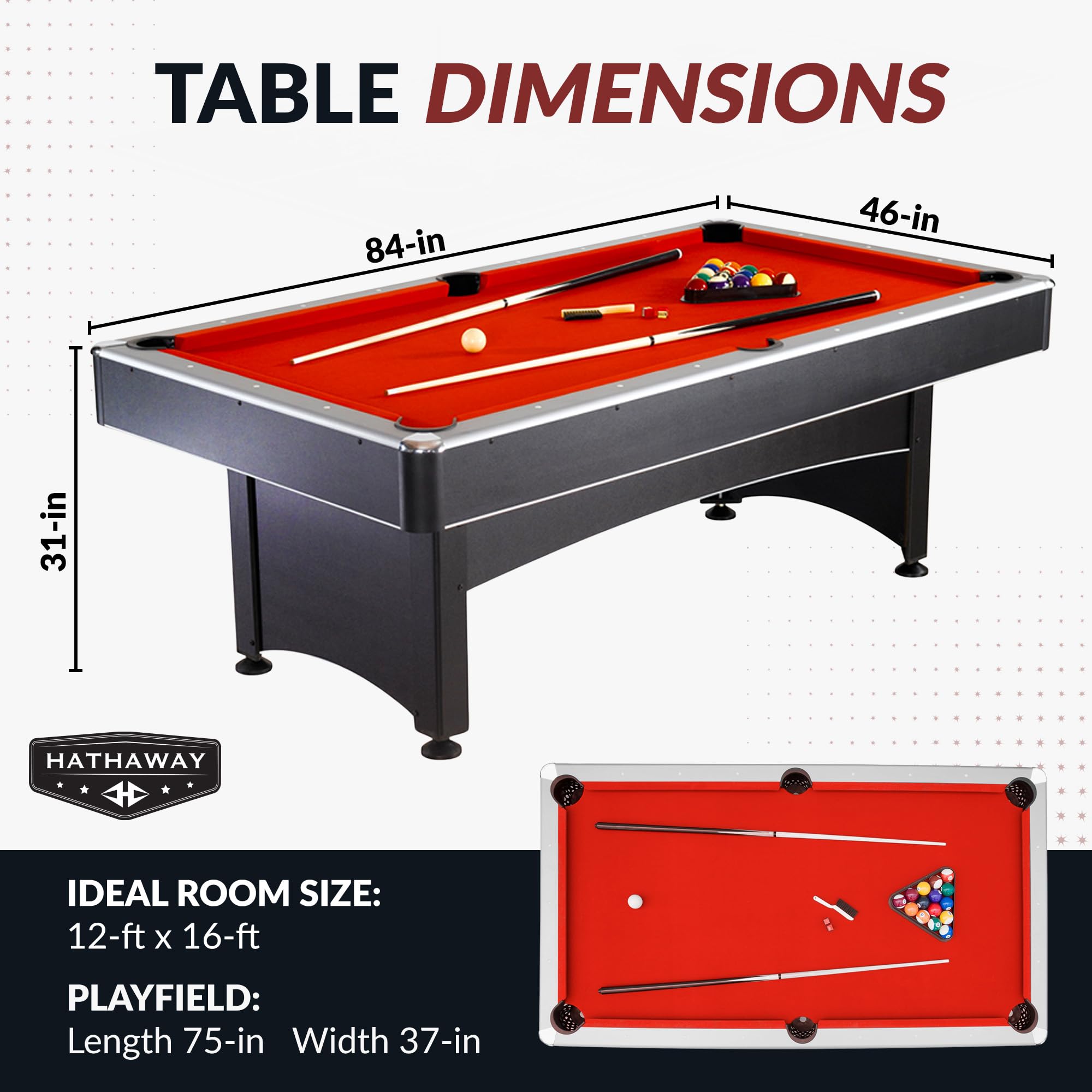 Amazon.com : Hathaway Maverick 7 Foot Pool Table with Table Tennis