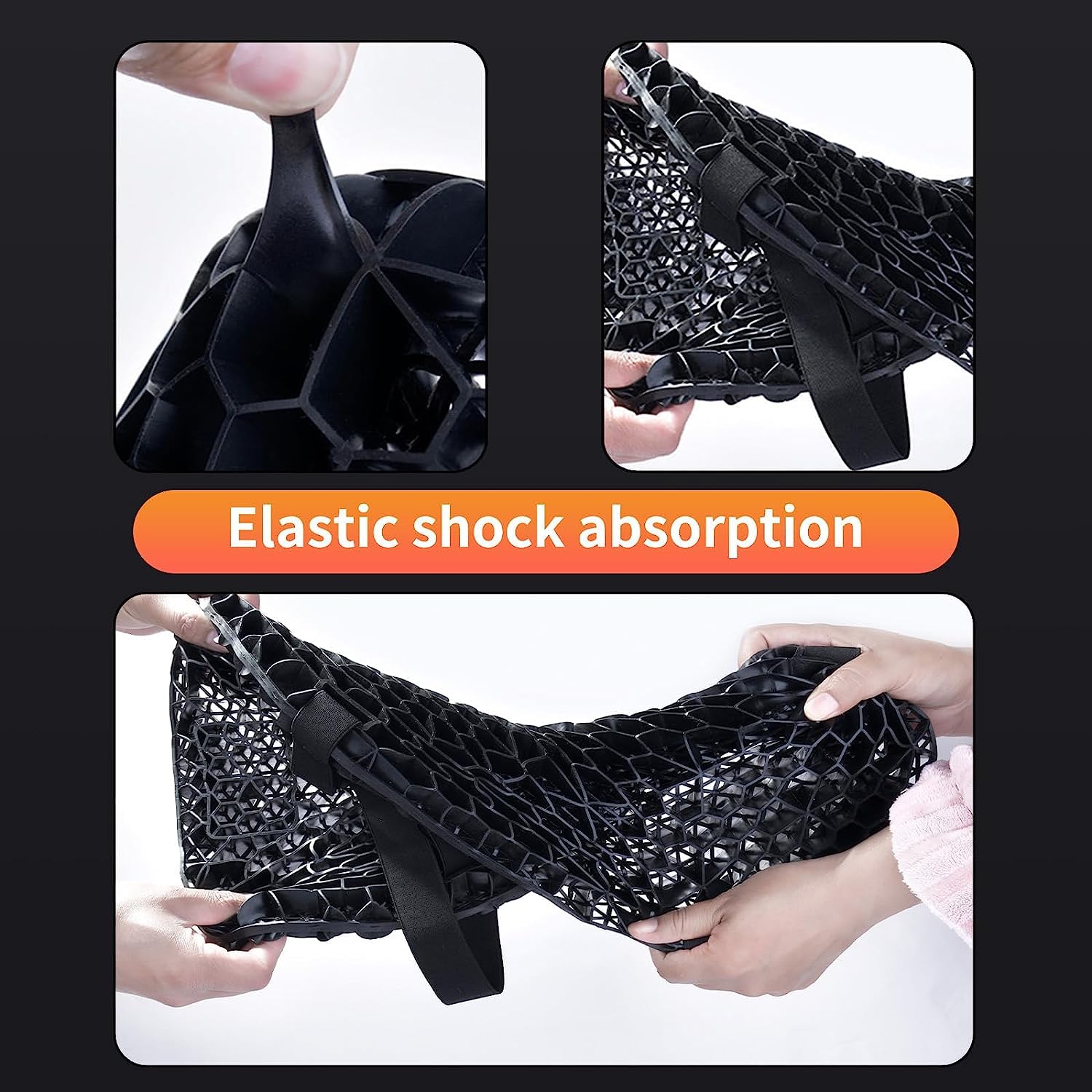 Honeycomb Gel Motorcycle Seat Cushion 3D Air Comfort Anti Slip Shockproof Pad Pelindung Sadel I.1387657723 - View #2