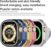 Vista 76 de BOTOMALL Funda protectora compatible con Apple Watch de 1.614 pulgadas Series 9, Series 8 Series 7, TPU suave, flexible, delgada, ligera, funda