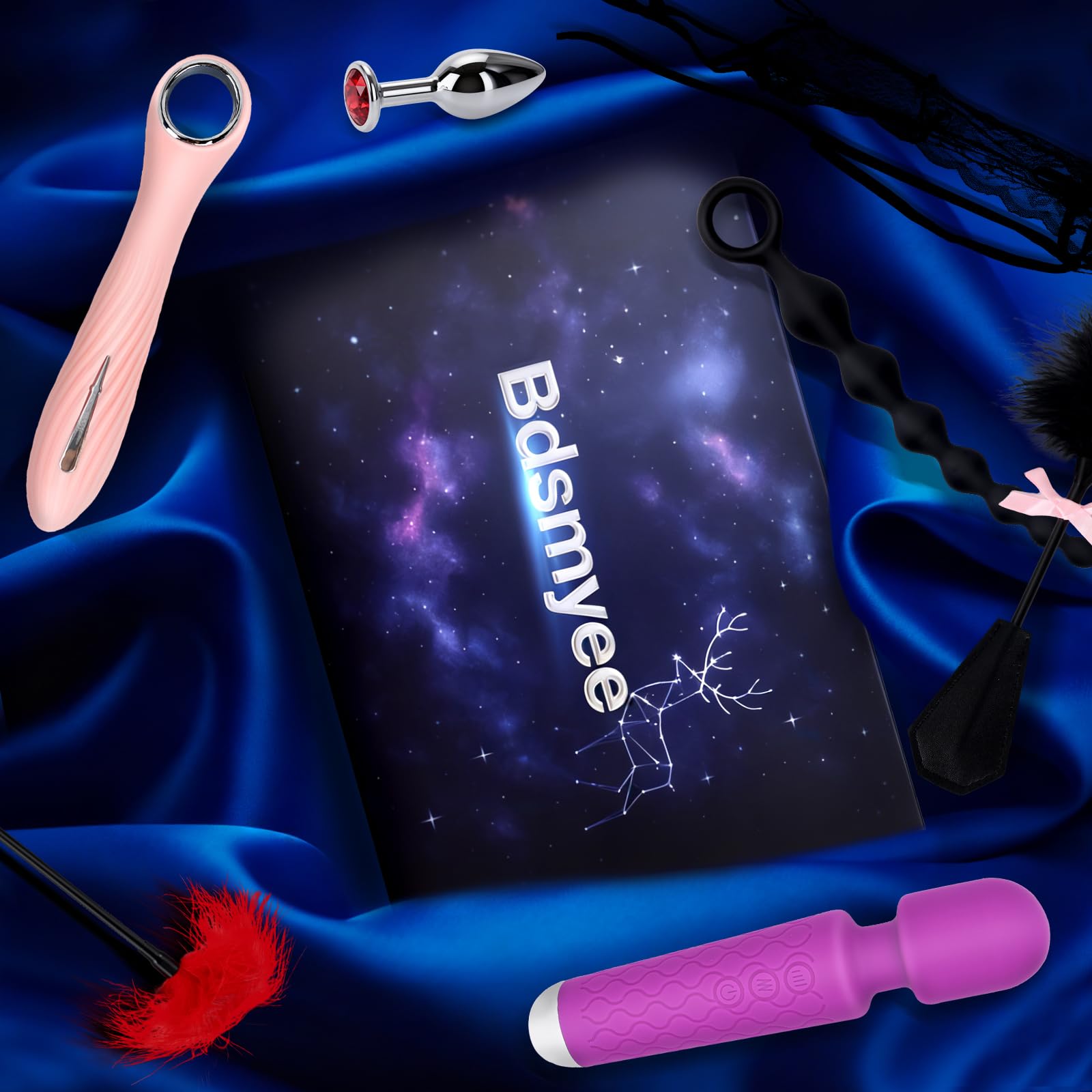 BDSMYEE 24 Piezas Sex Bondage Kit, Regalo Especial de San Valentín Principiantes, Caja de Regalo de Juguetes Sexuales para Parejas, Kit de Regalos de Navidad para Hombres y Mujeres